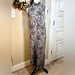 Garnet Hill High Neck Sleeveless Snake Print Maxi Dress with Side Slits NWT Sz S Photo 11
