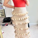 Zimmermann Zimmerman gold knit ruffle skirt. S Photo 7