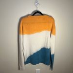 The Elder Statesman Colorblock 100% Cashmere Sweater Size Large Orange Photo 2