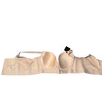 Women's Deep V Plunge Push Up Bra Clear Straps Size 50/115C Tan Photo 9