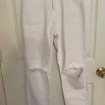 White Ripped Jeans Size 2 Photo 1