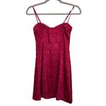 Princess Polly Princess‎ Polly Womens Mini Dress Size 2 Deep Red Bustier Floral Jacquard Party Photo 1