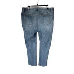 Chico's Chico’s The So Slimming Girlfriend Jeans Blue Floral Embroidered Boho Casual Photo 1