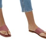 Everlane The Leather Thong Women Sandals Burnt Sienna Flip Flops Size 7 Photo 0