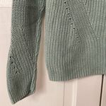 Lucky Brand  Tie Back 100%‎ Cotton Sage Sweater Size Medium Knitted Knit Sweater Photo 1