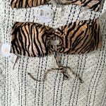 Pily Q PQ Rosie Bandeau D Maya Modest Bottom M Set Animal Print Cleo Tiger Orange Size M Photo 6