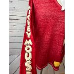 Disney  Parks Sweatshirt size Small Red burnout Hoodie‎ Mickey Mouse Authentic Photo 2