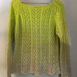 Kerisma 90s Open Knit Green Ombré Sweater Large Whimsical Artsy Festival Y2K Photo 0