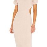 LPA  Clementine Dress NWT Cream Color Open Back Revolve Dress XS Ribbed Viscose Photo 0