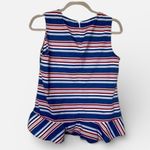 Tommy Hilfiger  peplum Tank Top Blue and Red Striped SMALL Photo 1