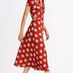 Madewell  Ruffle-Edge Wrap Midi Dress Size XS Daisy Daydream Red Floral Boho Photo 2