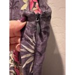 Tommy Bahama Vintage  Gray Floral Sleeveless Mini Dress 100% Silk Size 6 Tropical Photo 3