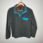 Patagonia Synchilla T-snap Fleece Sweatshirt Pullover Gray Warm Medium M Womens Photo 2