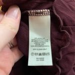 DKNY Jeans Womens Burgundy Knit Layered V Neck Cap Sleeve Top Size XL Blouse Purple Photo 5