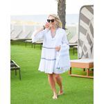 Tommy Bahama  Embroidered Tiered Cotton Cover-Up Dress in White Size X-Small Photo 4