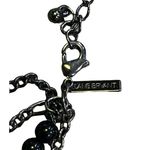 Lane Bryant  multi strand necklace black Clear Rhinestone asymmetrical 34" Photo 3