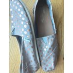 Toms  Women's Slip-on Shoes Grey Rose Gold Metallic Polka Dot Casual Comfort 10 Photo 3