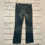 BCBG MAX AZRIA Jeans "Claire" Bootcut Distressed Dark Wash-27 Photo 1