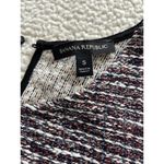 Banana Republic  Women's Tweed Round Neck Sleeveless Tank Top Burgundy Multi Sz S Photo 5