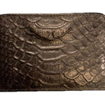 Zadig & Voltaire Zadig Voltaire Card Holder Wallet Snakeskin Embossed Leather Wing Logo Photo 0