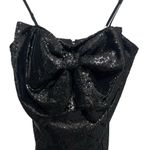 RONNY KOBO Sequin Embellished Lindsay Bow Front Mini Dress Black Women’s Size S Photo 8