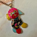 Sad clown dog colorful pendant necklace Pink Photo 7