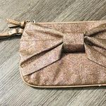 Candie's Candie’s Rose Gold Pink Glitter Wristlet Clutch Purse Photo 0