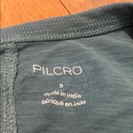 Anthropologie  Pilcro Cotton Seamed L/S Top Green Teal SMALL Photo 3