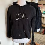 Rae Dunn Large Black Hooded Sweater Photo 0