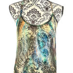 Lily White  Y2K Peacock Feathers Print Camisole Top Photo 0