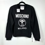 Moschino  Couture Logo Double Question Mark Crewneck Sweatshirt Black US 8 NWT Photo 2