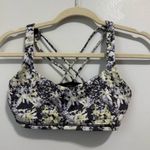 Lululemon Floral Strappy Back Sports Bra Size 6 Photo 0