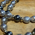 Women's Unbranded Necklace One Size Silver Black Beaded Photo 2