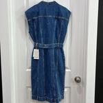 NWT Ética Denim Issa Seamed Dress Topaz River Sz S Blue Photo 6