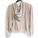 Auden Waffle Knit Full Zip Hoodie Sweatshirt Hoodie Blue Large Cropped Photo 1