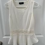 BCX  Women's Cream Peplum Top Photo 0