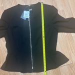 DKNY NWT  Black Full Zip Peplum Suit Jacket Blazer Women’s Size 14p Photo 4