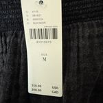 Anthropologie NWT black cotton gauze, elastic waistband, two pocket shorts M Photo 7