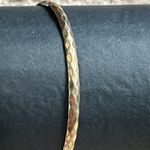 Women’s vintage unique textured two tone dainty bangle‎ bracelet one size Gold Photo 1
