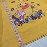 Disney Winnie the Pooh & Piglet Size XL Yellow Embroidered Graphic  Crop Tee New Photo 3