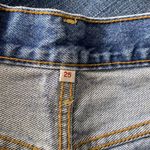 Levi's Wedgie Button Fly High Rise Light Wash Raw Hem Busted Knee Jeans Size 25 Photo 4