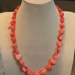 Elegant Coral Beaded Necklace Pink Photo 0