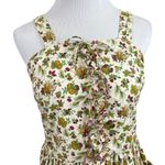 Vintage 70’s Handmade Autumn Novelty Print Sundress S Brown Photo 3