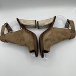 Tory Burch  Beige Suede Open Toe Gemini Link Slingback Heels Women's 8M Photo 2