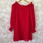 ASOS  Red Pleated Mini Dress Photo 6