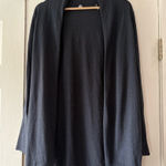 margaret o'leary Margaret O’Leary‎ Lightweight Cotton Cardigan Size Medium Navy EUC Photo 0