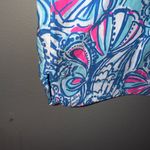 Lilly Pulitzer  🎯 Blue & Pink Paisley Patterned crochet neck mini Dress size 8 Photo 2