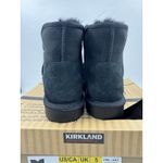 Kirkland Signature Kirkland Women's Shearling Scalloped Edge Suede Boot Booties Black NEW Size 7 Photo 3