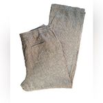 Ellen Tracy Linen Beach Pant Sz. L Wide Leg Marna Blue Striped Casual Pockets Photo 1