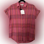 BeachLunchLounge NWT -  - Plaid Cotton Button Up Spencer Shirt‎ Photo 0